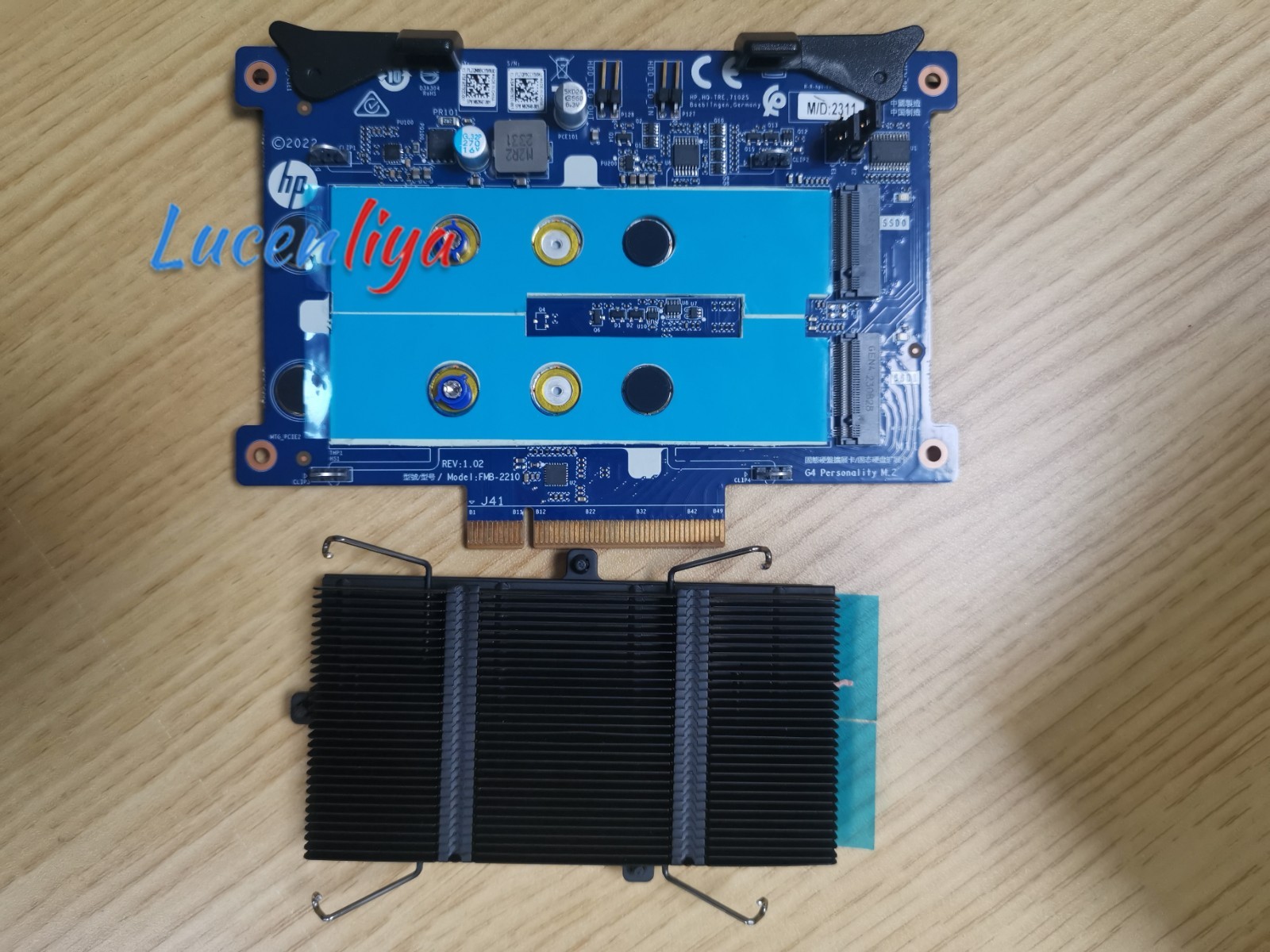 HP 933576-001 Turbo Drive Dual M.2 SSD Adapter for Z8 G4 864764-002 844779-001