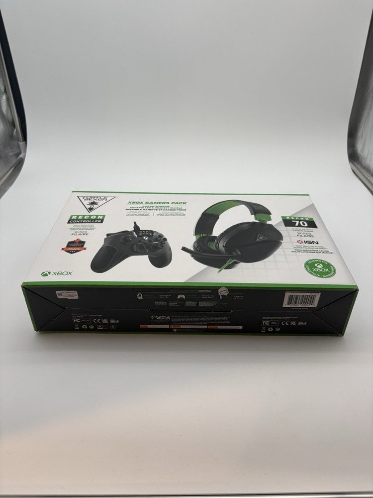 Turtle Beach Xbox Gamers Pack Featuring Recon 70 Gaming Headset & Controller New