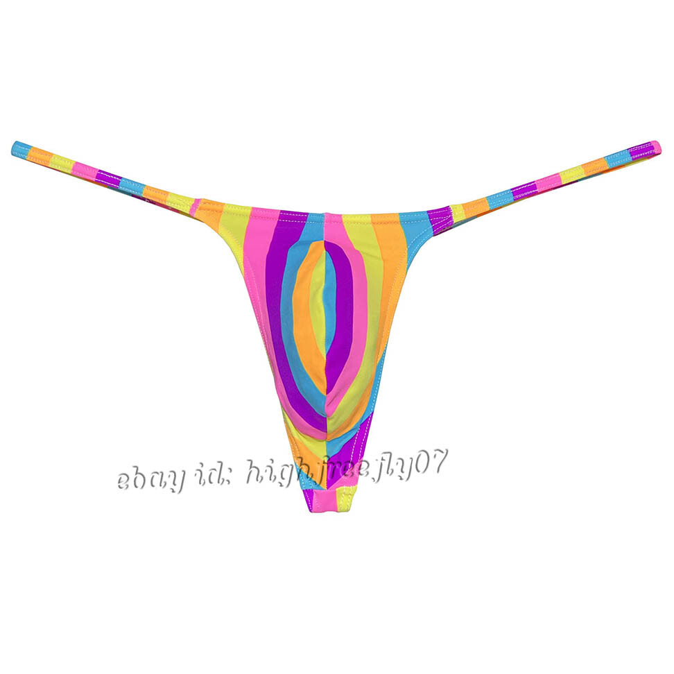 Men Slim Pouch Thong Underwear Strap Bikini Underpants Minimum Coverage G-String