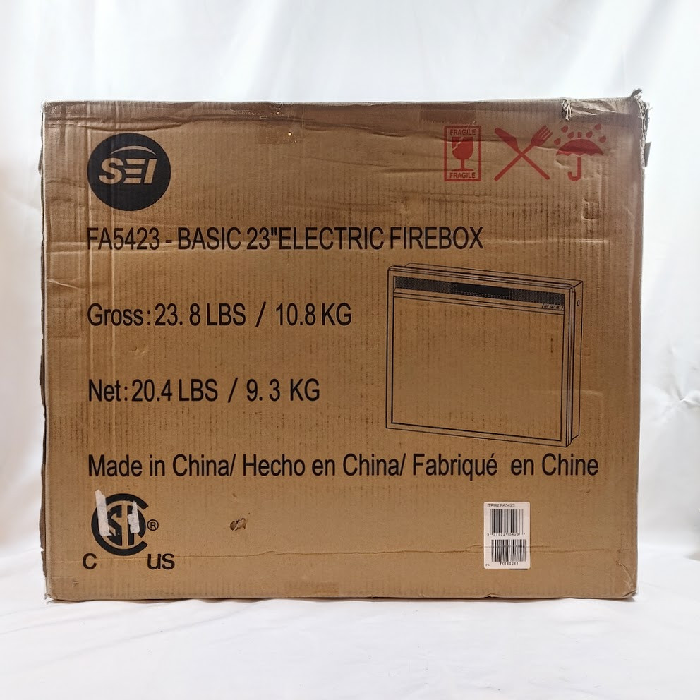 Southern Enterprises SEI Basic 23" Electric Firebox with Remote Black (FA5423)