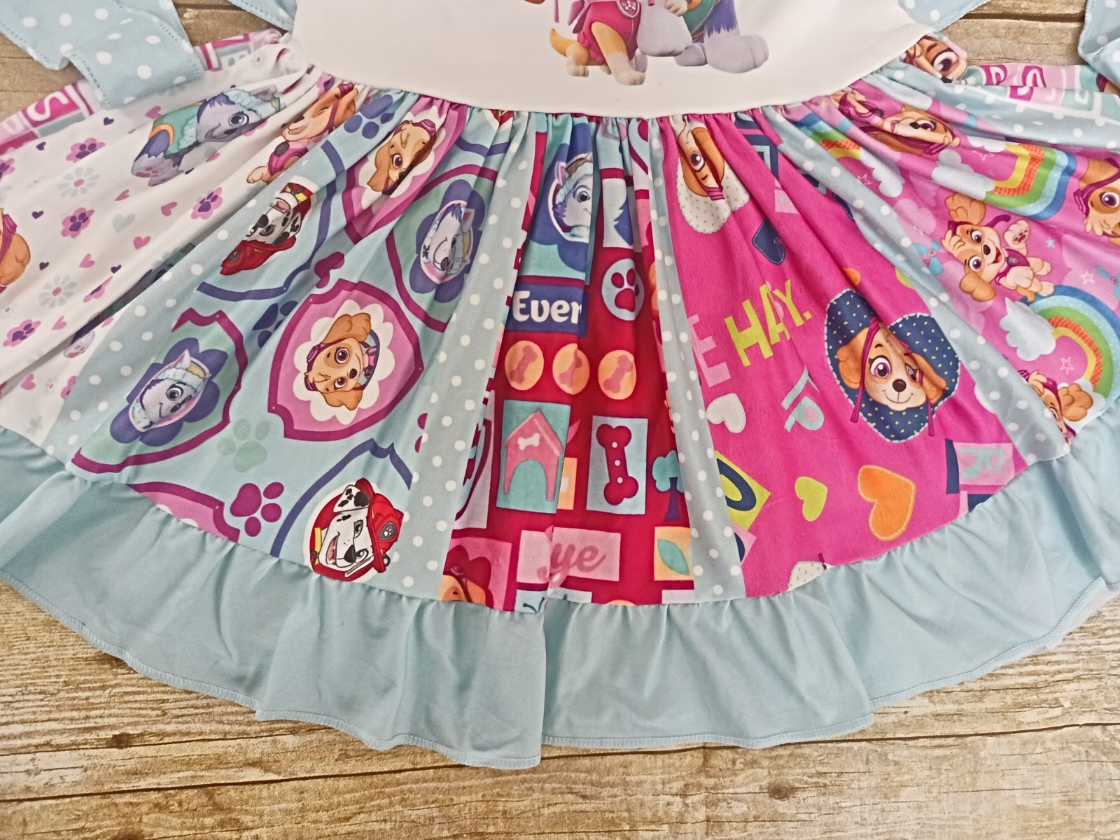 Paw Patrol twirl dress, Paw Patrol Birthday dress.