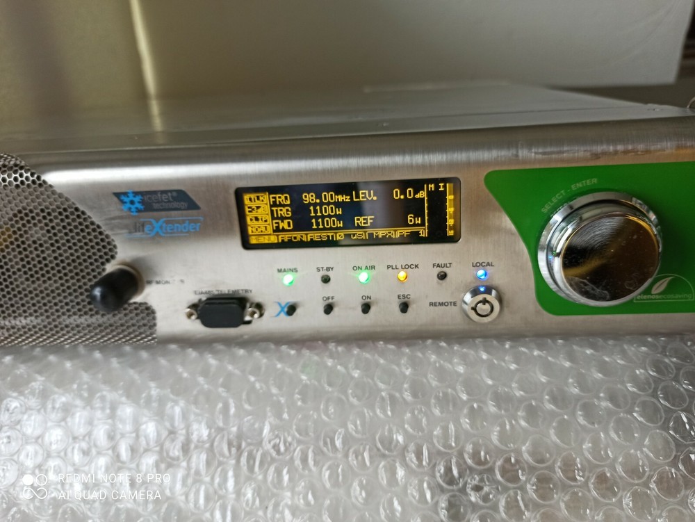 Broadcast Prof Elenos 1100w Indium Series FM Transmitter Wide Band 88 108 Mhz