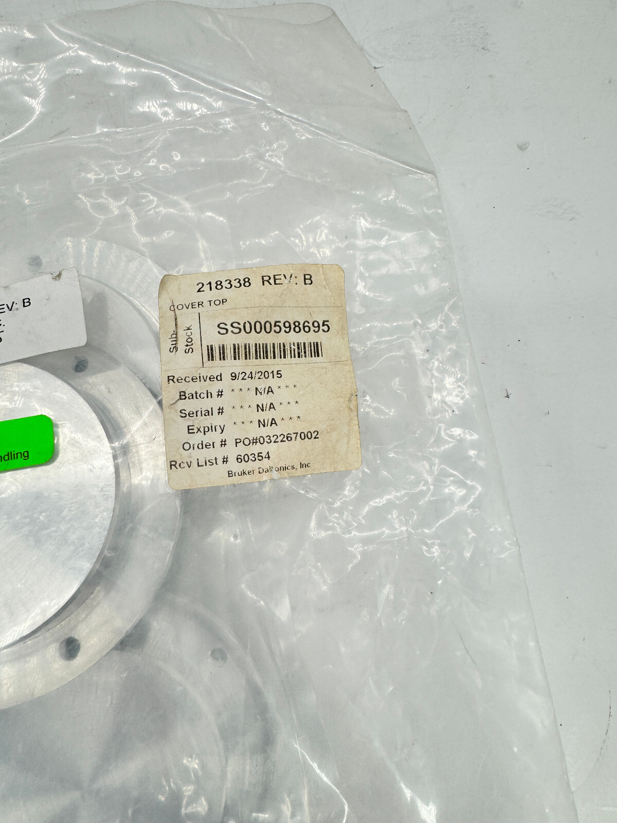 Lot 5 NEW BRUKER port covers top 218338 4" stainless chamber vacuum lab pump