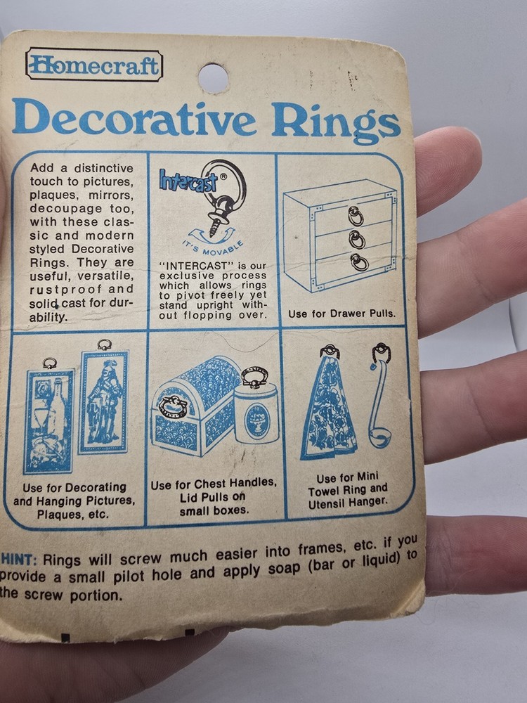 VTG Homecraft decorative Rings Pulls Coronet