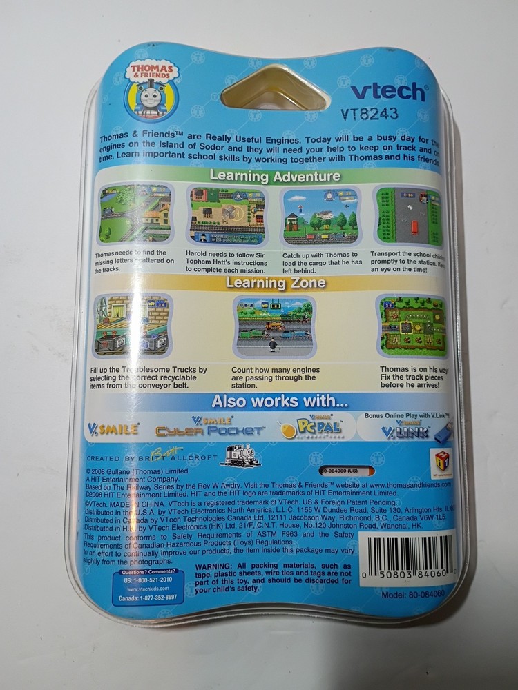 V Tech V.Smile Motion Learning System Thomas Engines Working Together Game