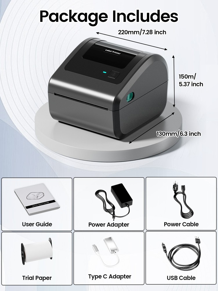 Phomemo 4x6 Wireless Shipping Label Printer Thermal Label Printer for USPS FedEx