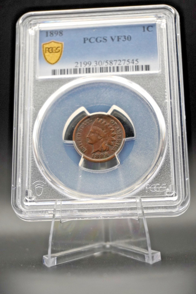 1898 Indian Head Cent - PCGS VF30 - Gold Shield + TrueView