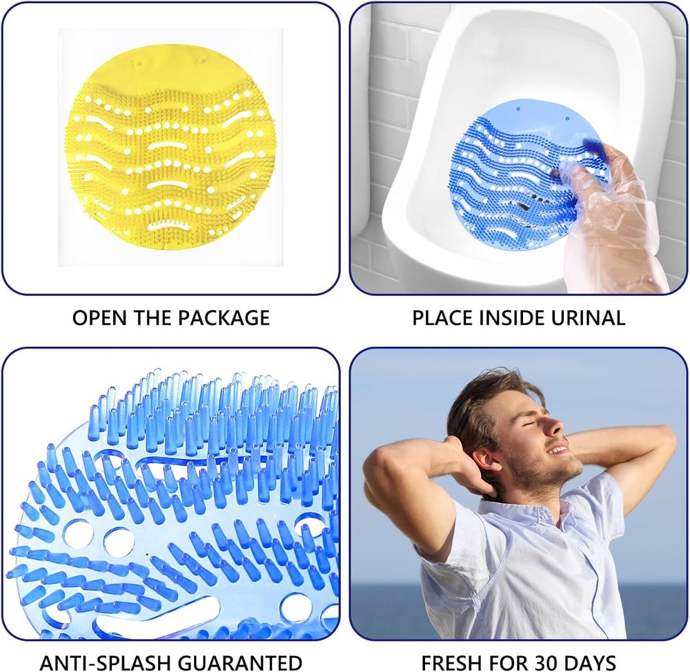 Urinal Screen Deodorizer, 12 Pack Urinal Cakes Bulk Scented Anti-Splash, Urinal