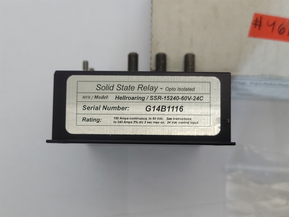 Hellroaring Technologies SSR-15240-60V-24C Solid State Relay - New OS