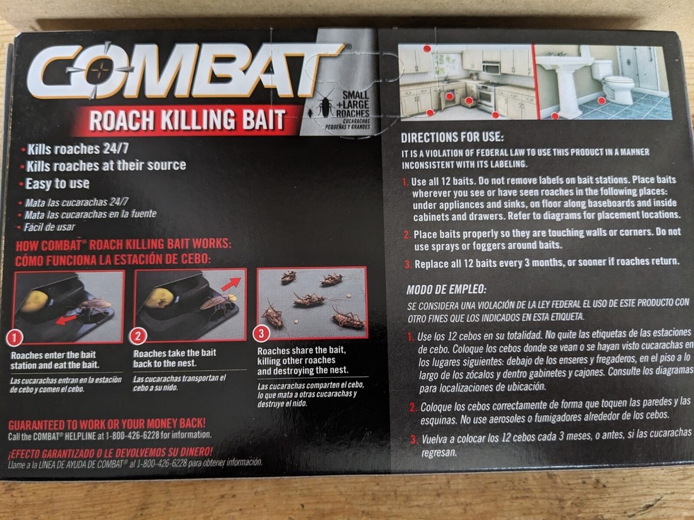 Combat Roach Killing Bait - 12 Piece