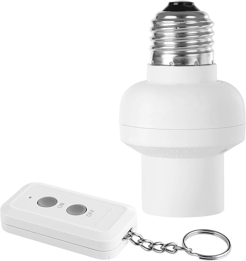 Dewenwils Wireless Remote Control Bulb Socket Set, No Wiring Needed Light Lamp