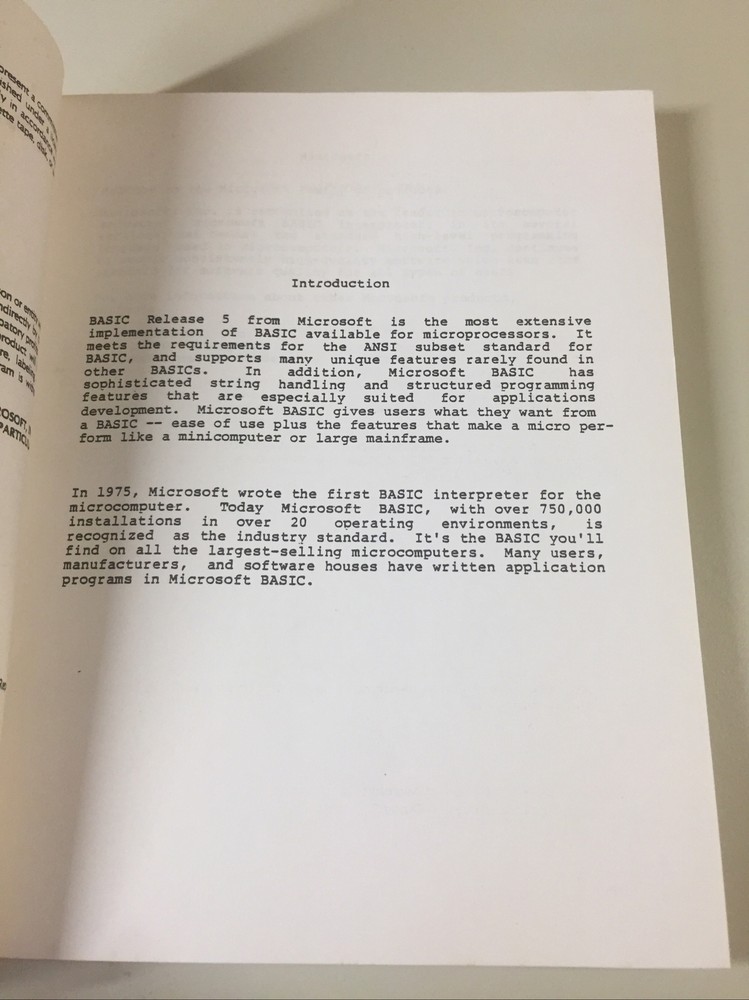 Vintage 1981 KAYPRO Microsoft BASIC Software Manual (NO DISK)