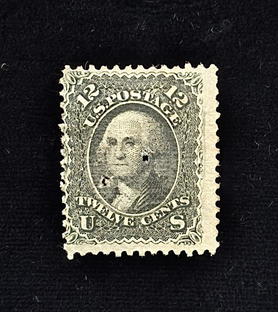 1867 12c, Washington E Grill. Damaged