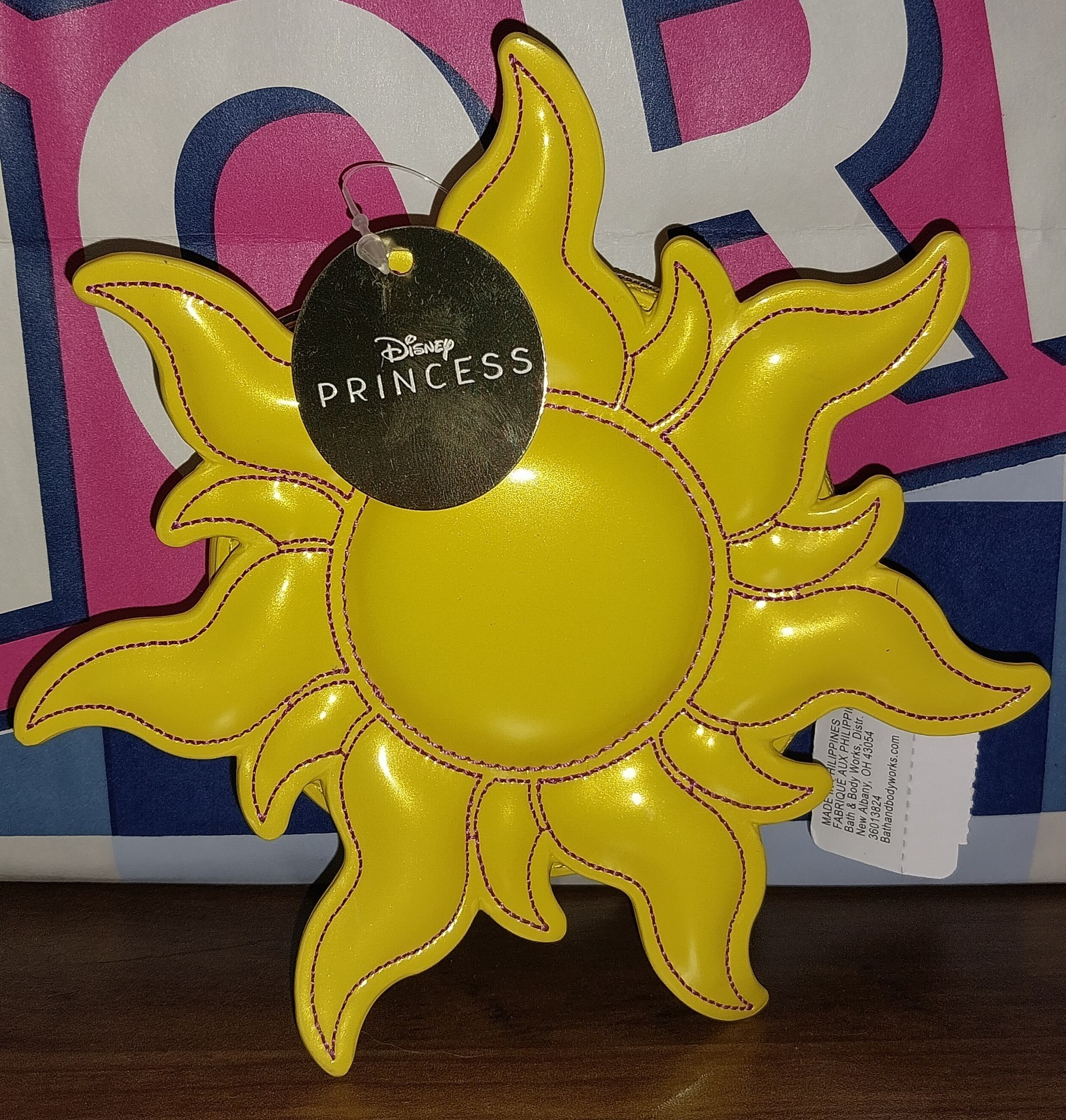 NEW Bath & Body Works Disney Princess Rapunzel Tangled Yellow Sun Coin Purse