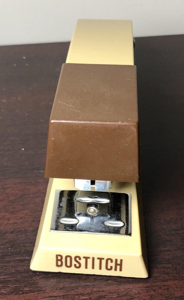 🇺🇸 VINTAGE Bostitch Stapler -Tan/Brown