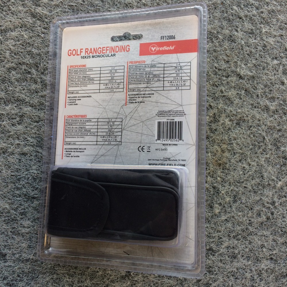 Fire-Field Golf Range Finding 10x25 Monocular Stock #D133 FF12006