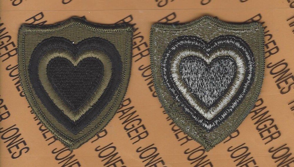US Army 24th CORPS OD Green & Black BDU uniform patch m/e
