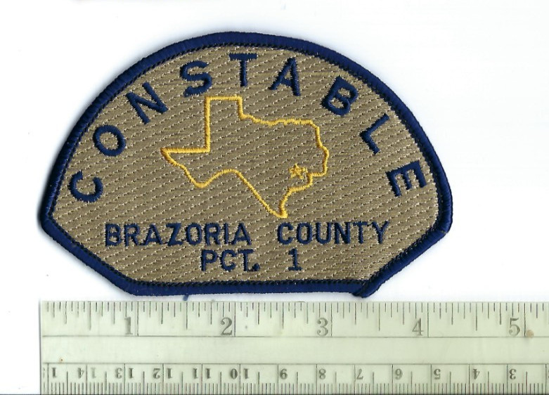 Brazoria County TX Texas Constable Precinct 1 patch - NEW! *Clothback*
