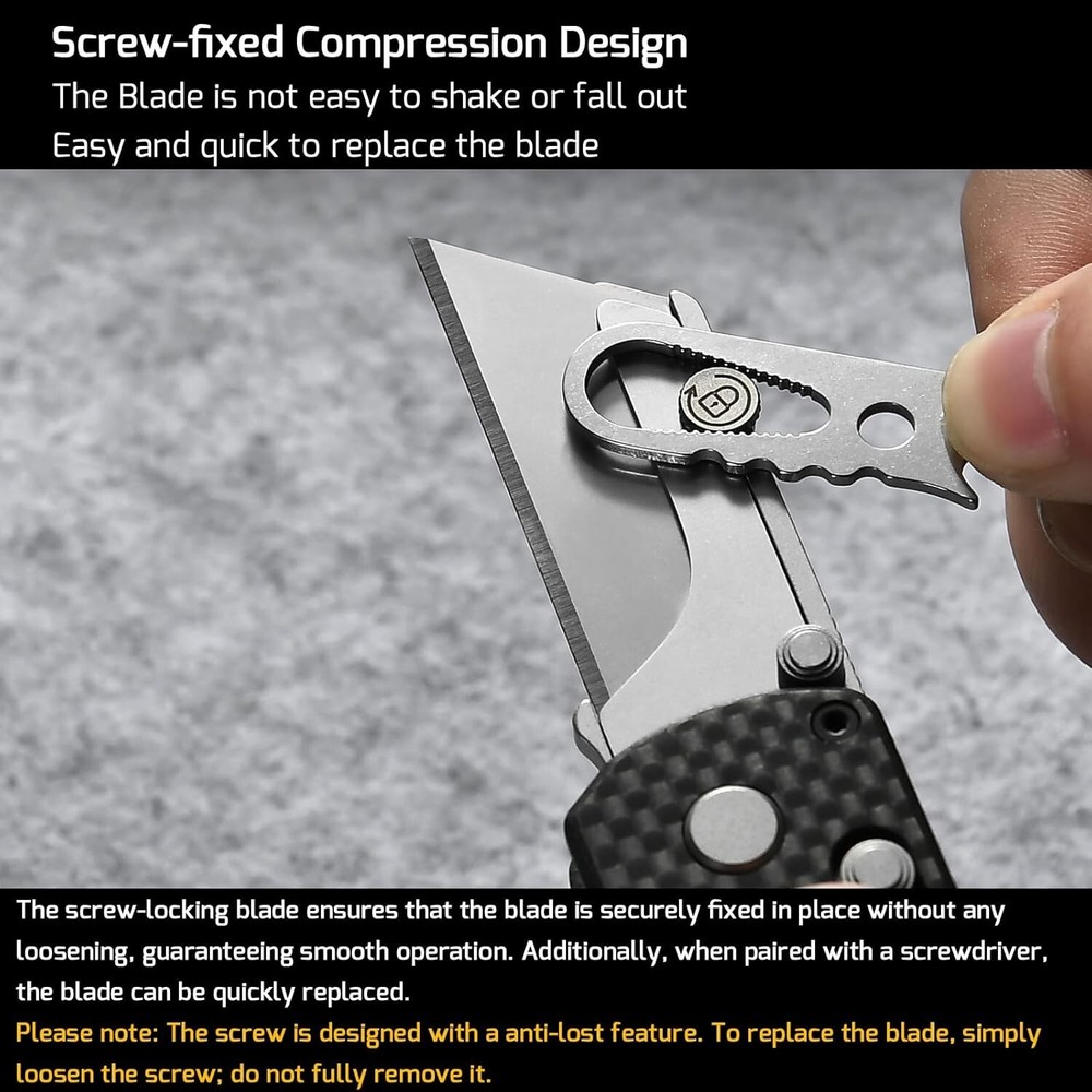 OKNIFE U1 Pro Multitool Folding Utility Knife with Folding Screwdriver Rail Lock