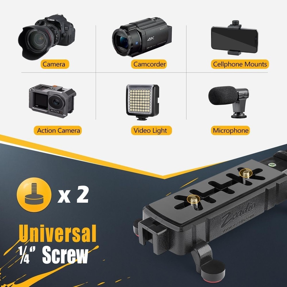 Video Action Stabilizing Handle Grip Handheld Stabilizer with Cold-Shoe Mount fo