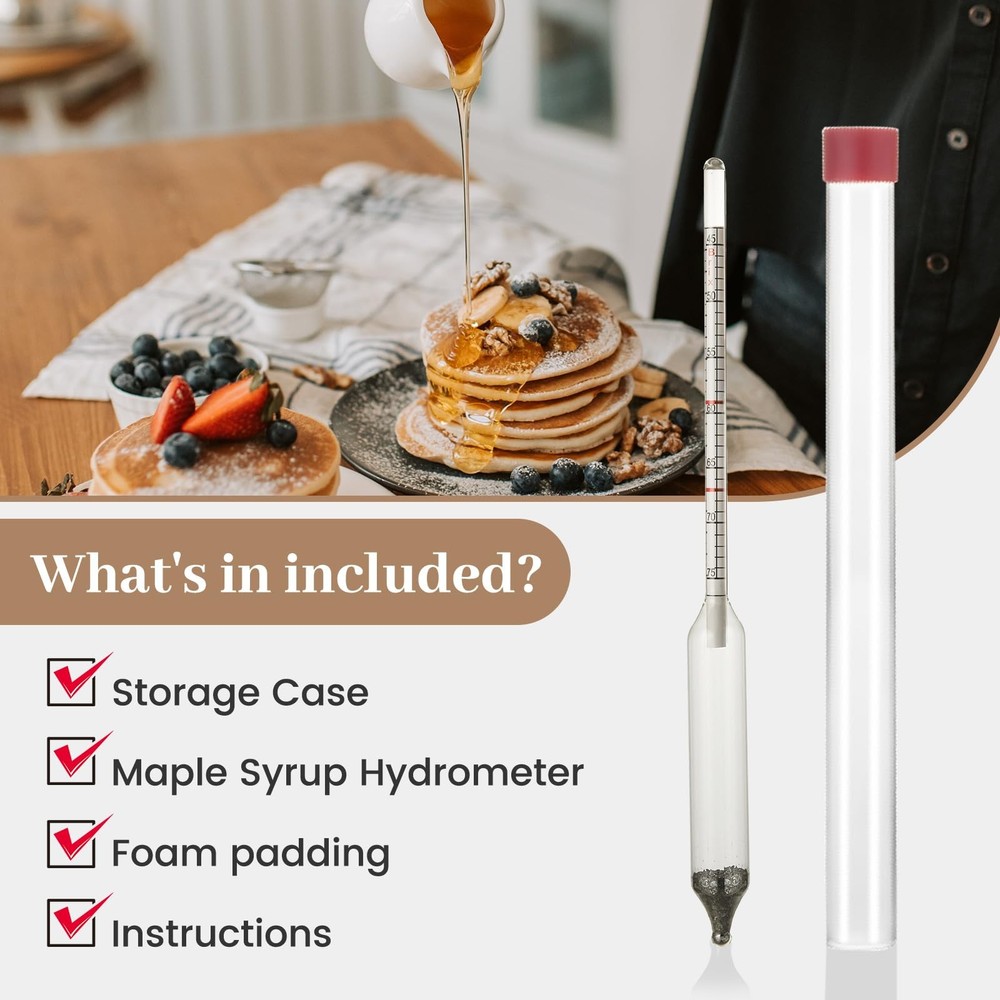 Maple Syrup Hydrometer, Baume and Brix Scale, Hydrometer