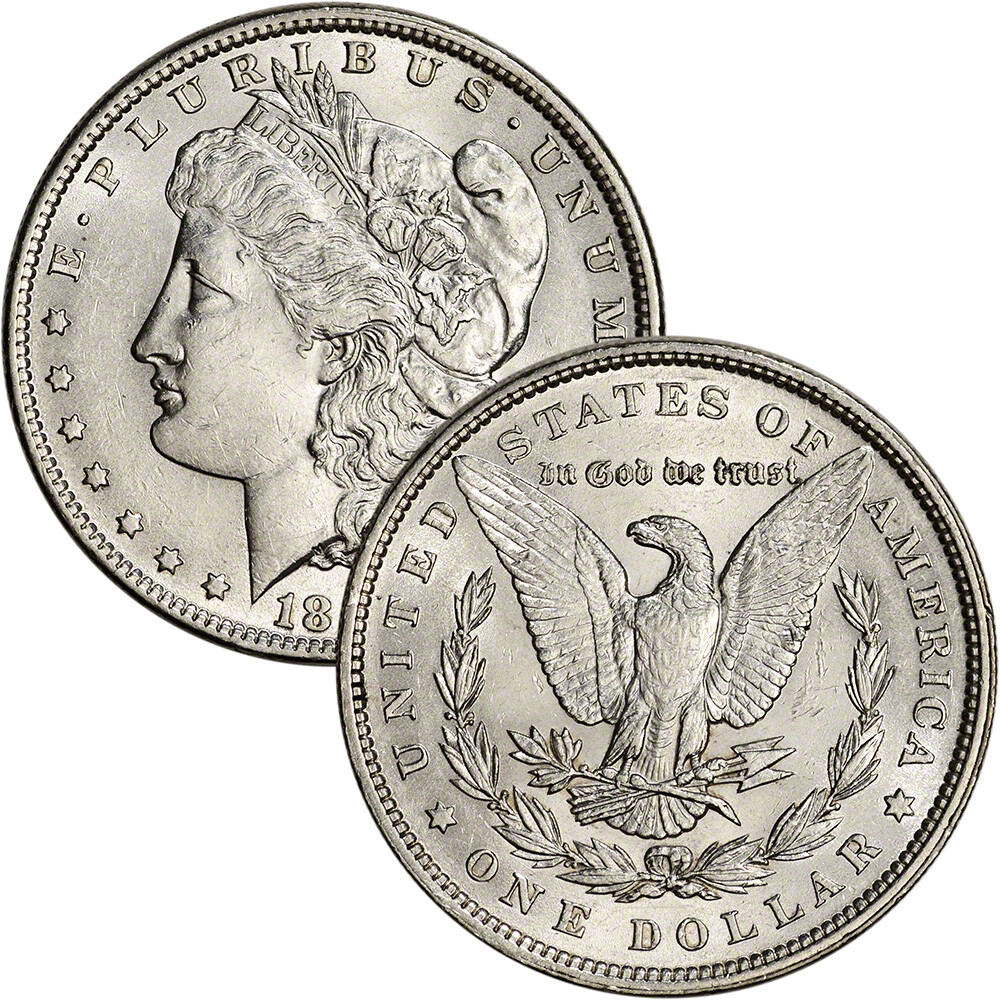 US Morgan Silver Dollar - Roll of 20 coins - AU - Pre 1921 Random Date