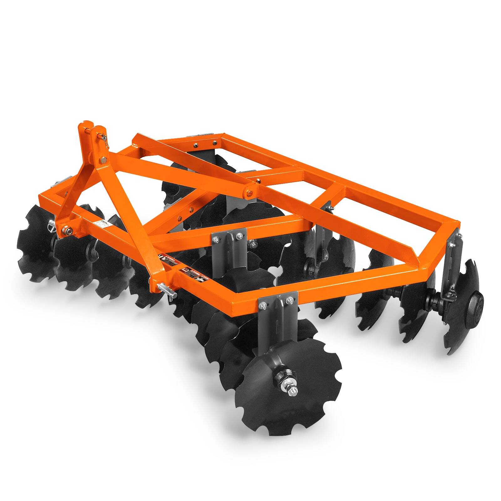 MechMaxx 3 Point Hitch 72" Notched Disc Harrow Plow Tractor Attachments, DH72