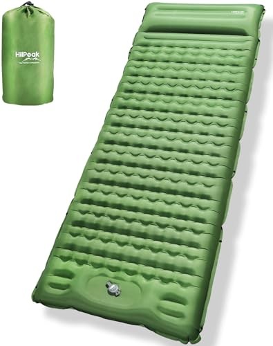Sleeping Pad for Camping- Ultralight Inflatable Sleeping Mat with Built Green