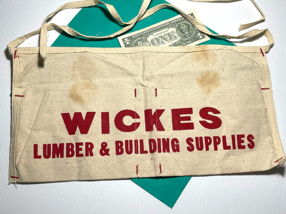 Canvas Cloth Apron Vintage Wickes Lumber Co.