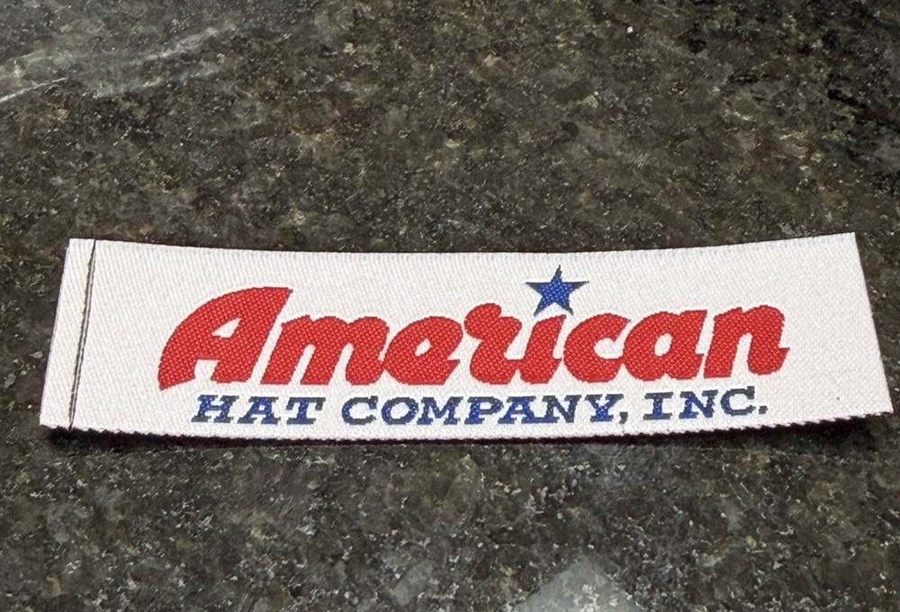 American Hat Co rodeo patch, hat patch. Woven patch with adhesive backing