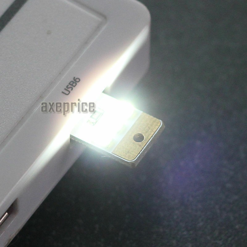 2Pack Super Mini 3-LED USB Tiny Night Light PC Laptop Pocket Lamp Color Random E