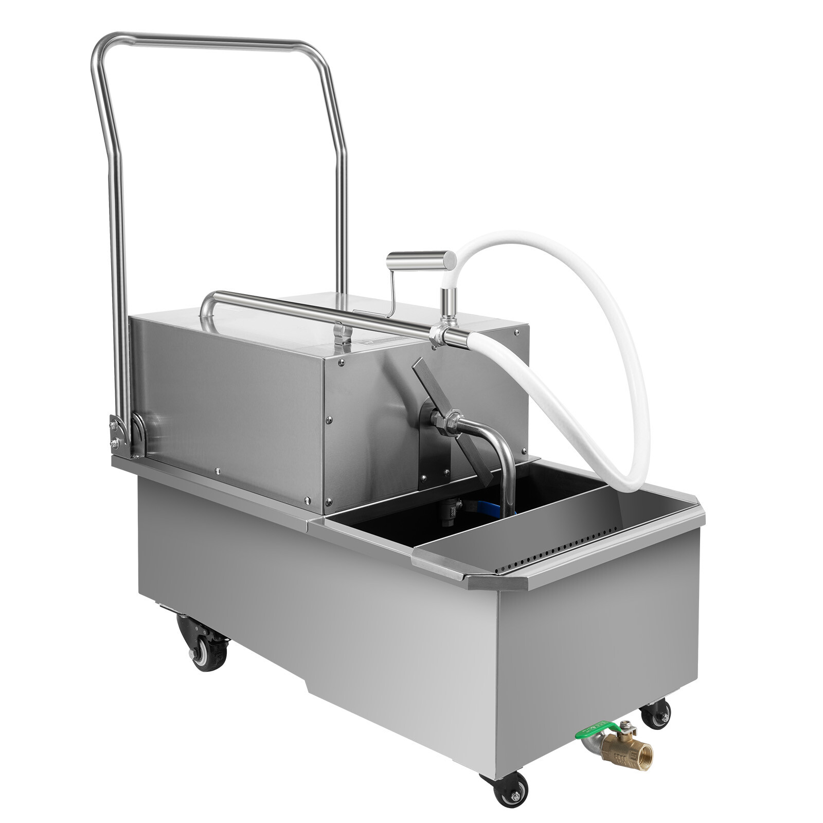 55L Commercial Fryer Oil Filter Cart Machine Portable Fried Filtration System