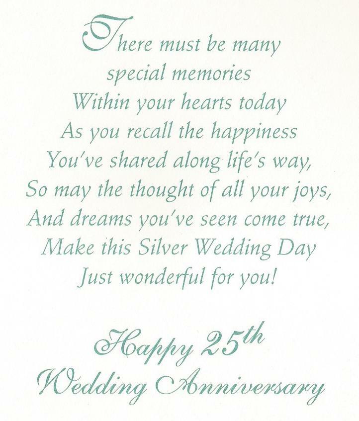 Congratulations On Your Silver Anniversary (A)
