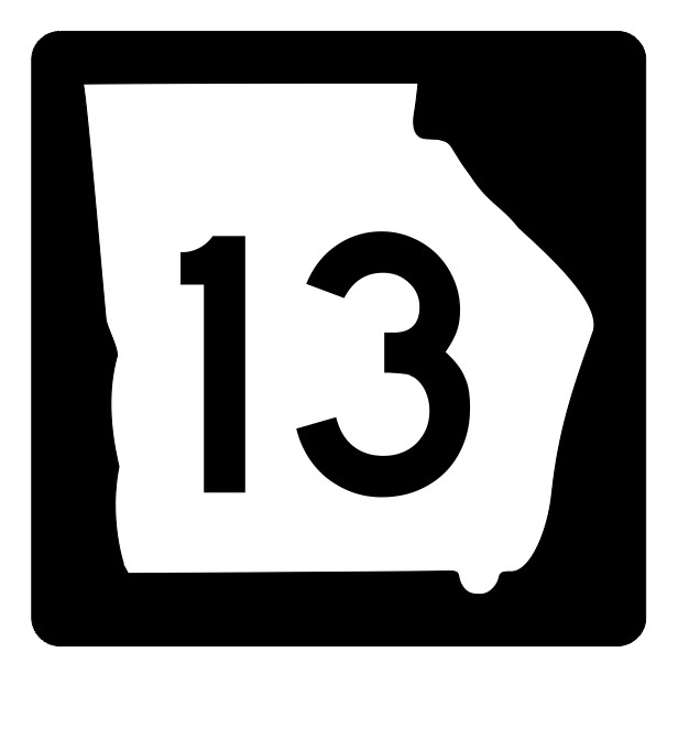 Georgia State Route 13 Sticker Decal