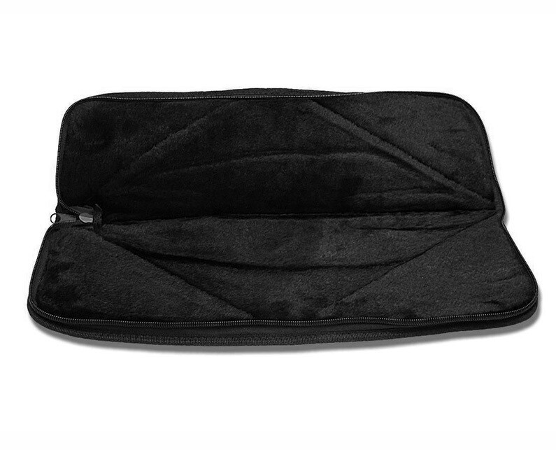 Carry All Large Knife Pouch Black Heavy Cordura Construction With Fleece Lining