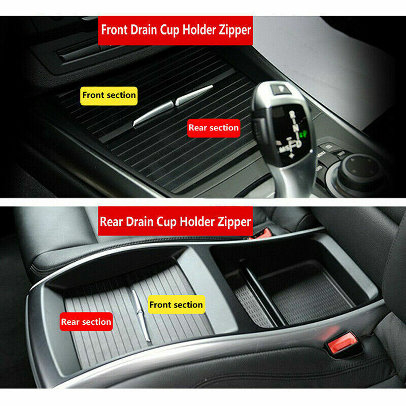 2 Rear+Front Center Console Roller Blind Cover For BMW X5 X6 E70 E71 2007 -2014