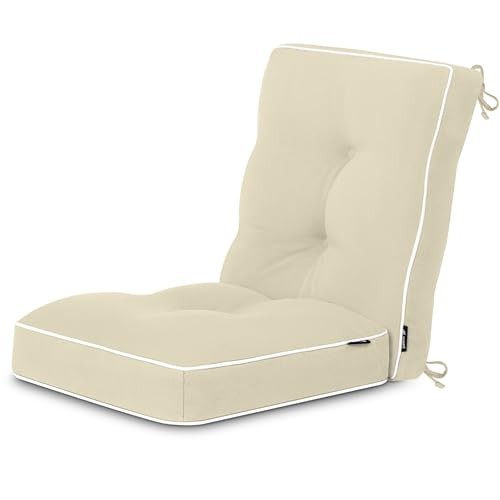 Outdoor Rocking Chair Cushion 17 × 17 Inch 17 x 17 Inch (Seat&Back Set) Beige