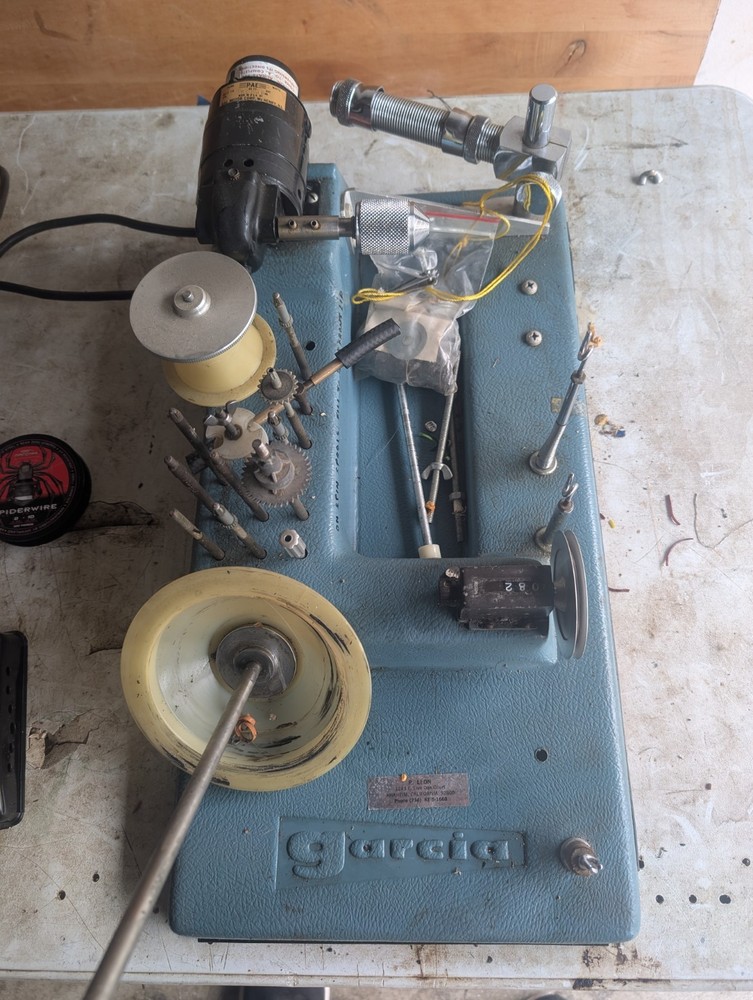 Garcia Line Winder Spooler w/ Variable Speed Foot Controller Left Or Right Hand