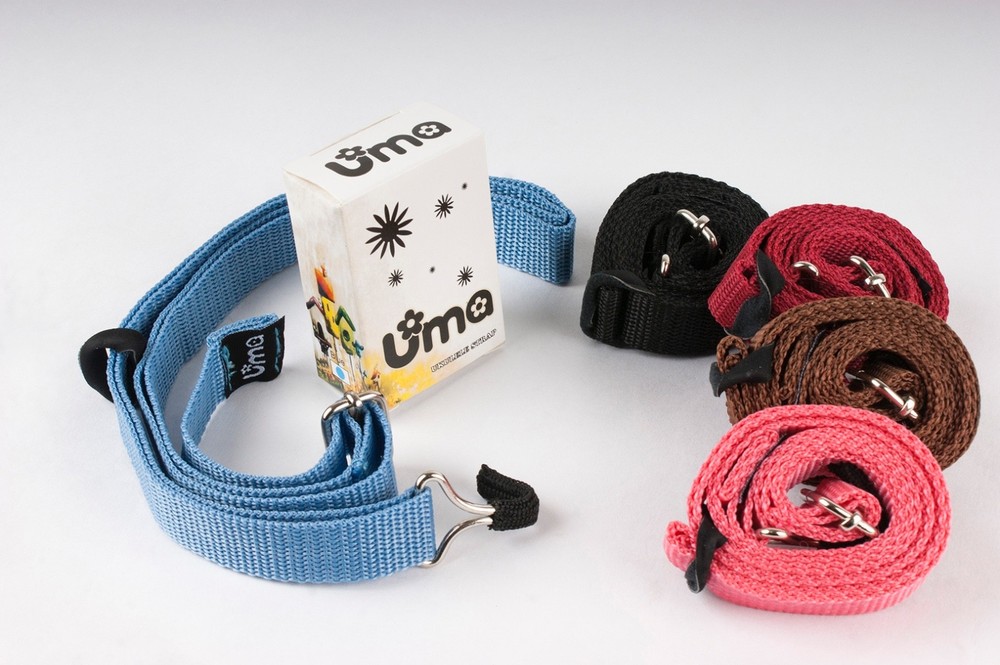 2-PACK Uma Ukulele No Drill J Hook Ukulele Strap - Black - for Ukulele Only