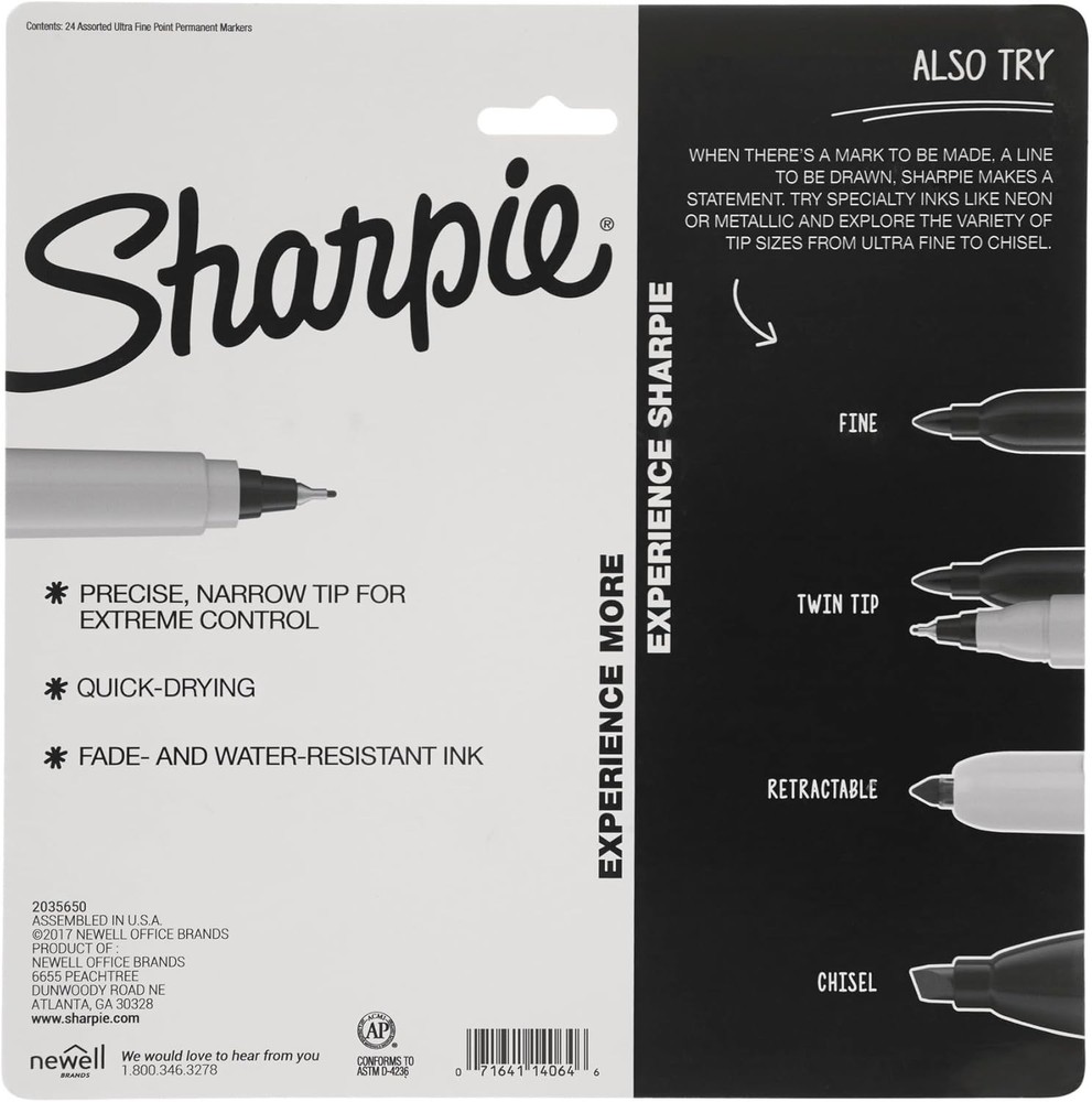 Limited Edition Permanent Markers, Ultra Fine Point