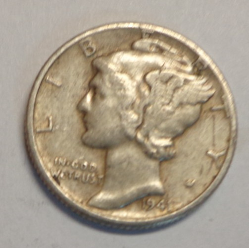 1941   Mercury Dime  90% Silver