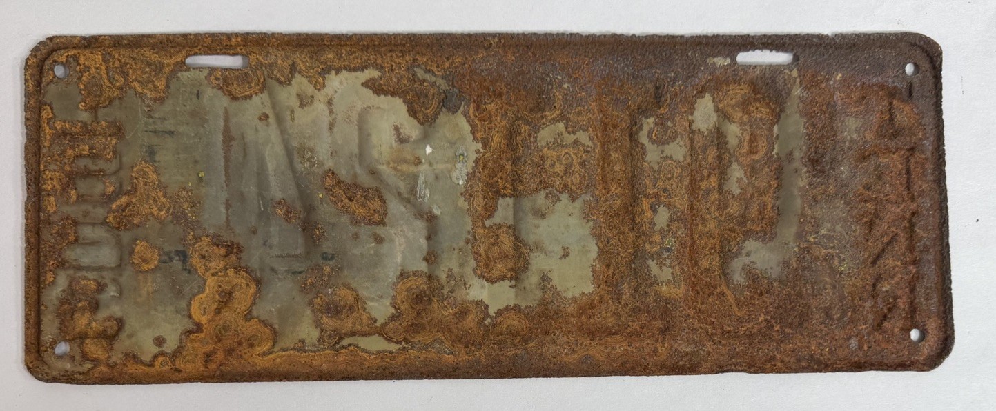 Vintage 1923 Tennessee License Plate 91124 Antique Auto