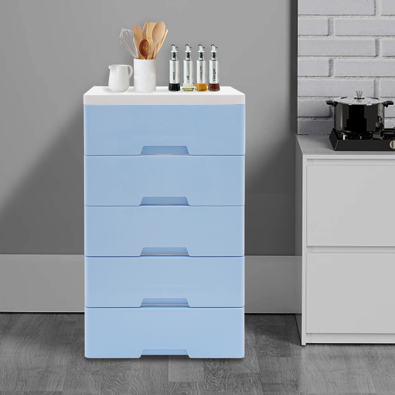 Plastic Drawers Dresser, Storage Cabinet with Drawers, Closet Drawers Dresser