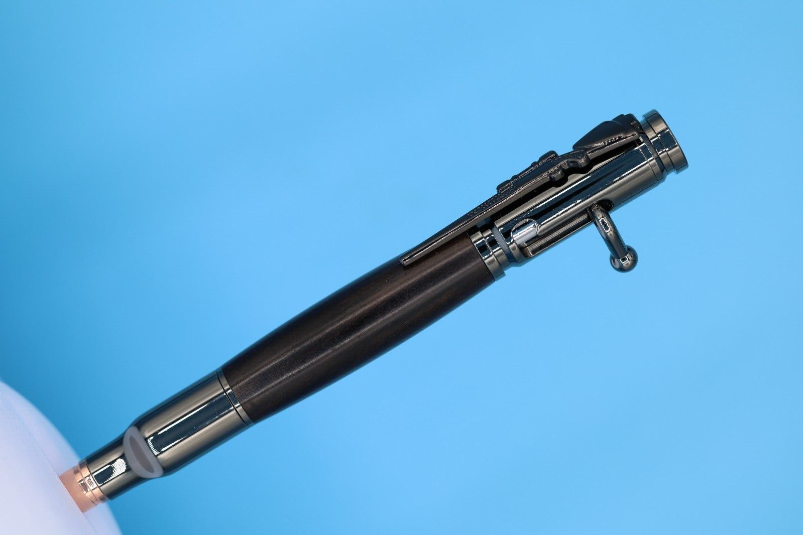 Gifts for Hunters 30 Caliber Bolt Action Pen GunMetal Blackwood