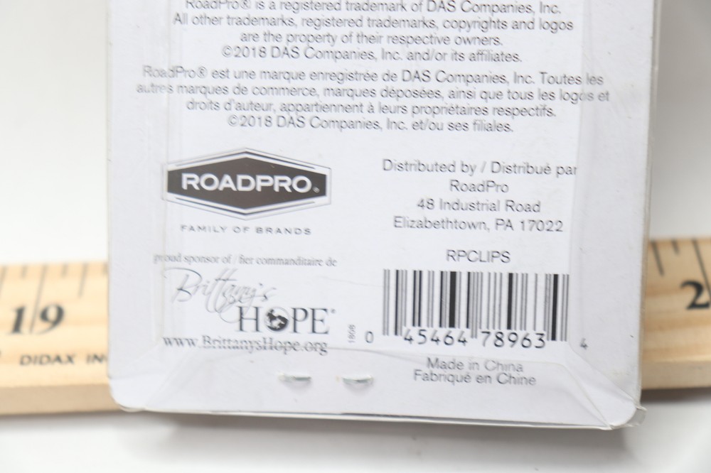(4-Pk) RoadPro Self Adhesive Wire Clips Plastic RCLIPS