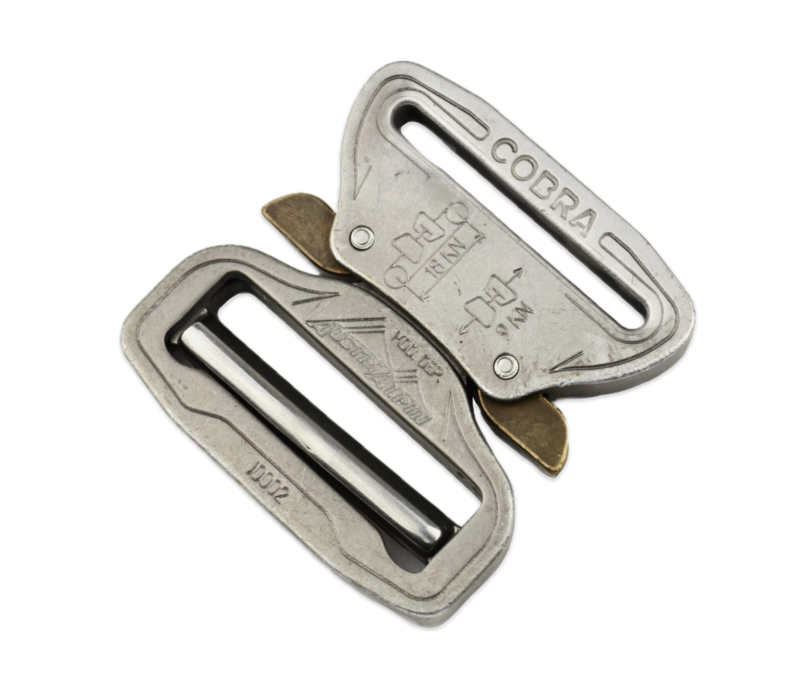 AustriAlpin Cobra Buckle 1.75" 45mm Silver Chrome Riggers