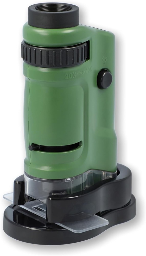 MicroBrite 20x-40x Zoom LED Pocket Microscope – Compact & Lighted MM-24