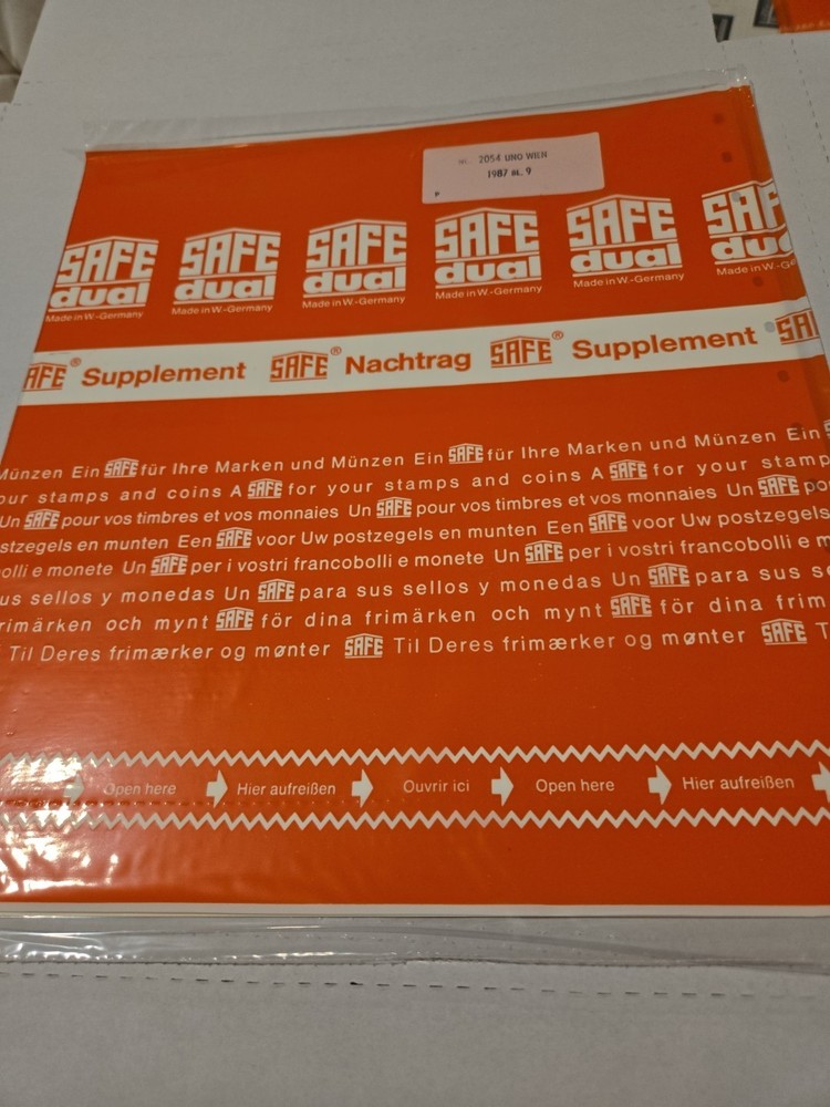 Safe Dual Supplement No 2054 Uno Wien 1987 BL 9