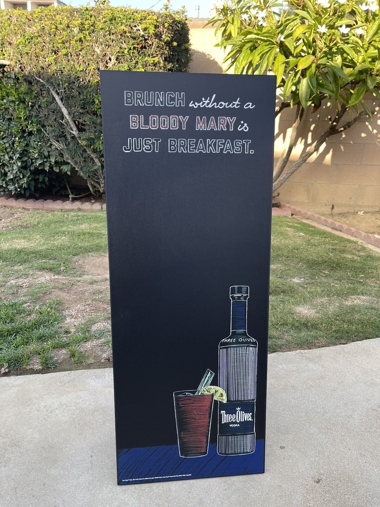 Three Olives Vodka Beer Bar A-Frame Chalkboard  Man Cave Mirror