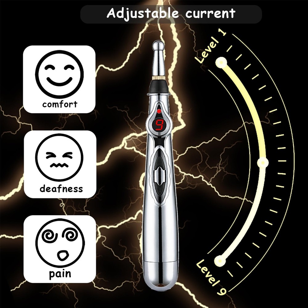 Adjustable Electric Current Zapping Wand with 9 Modes BDSM Electric Shock Bon...